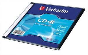 VERBATIM / CD-R lemez, 700MB, 52x, 1 db, vkony tok, VERBATIM 