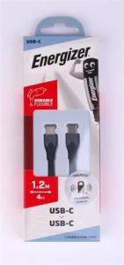 ENERGIZER / USB kbel, USB-C - USB-C, 1,2m, ENERGIZER, fekete
