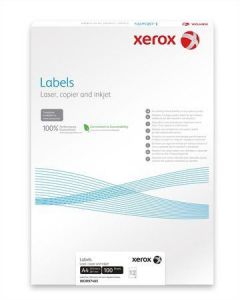 XEROX / Etikett, univerzlis, 38,1x21,2 mm, kerektett sark, XEROX, 6500 etikett/csomag