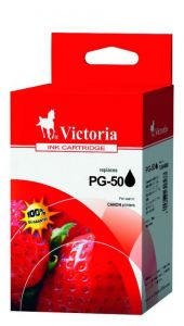 VICTORIA / PG-50 Tintapatron Pixma iP2200, MP150, 160 nyomtatkhoz, VICTORIA TECHNOLOGY, fekete, 22ml