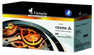 VICTORIA / CE255X Lzertoner LaserJet P3015 nyomtathoz, VICTORIA TECHNOLOGY 55X, fekete, 12,5k