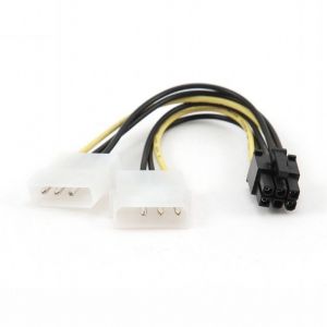 Gembird / CC-PSU-6 Internal power adapter cable for PCI-Express 6 pin to Molex x 2 pcs