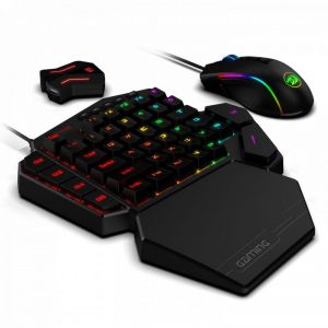 Redragon / K585 One-handed RGB Gaming Keyboard Blue Switch and M721-Pro Mouse Combo with GA200 Converter for Xbox One/PS4/Switch/PS3/PC Black