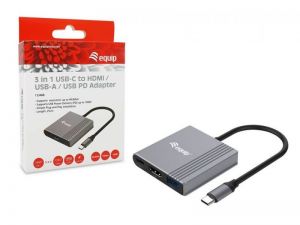 EQuip / 133488 3in1 USB-C to HDMI/USB-A/USB PD Adapter