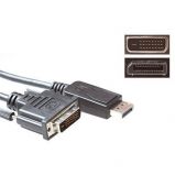 ACT Conversion cable DisplayPort male to DVI male 0, 5m Black