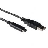 ACT USB 2.0 connection cable C male to A male 1m Black