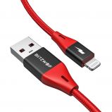 Blitzwolf BW-MF10 Pro Red USB/Lightning adat- s tltkbel 1, 8m Red